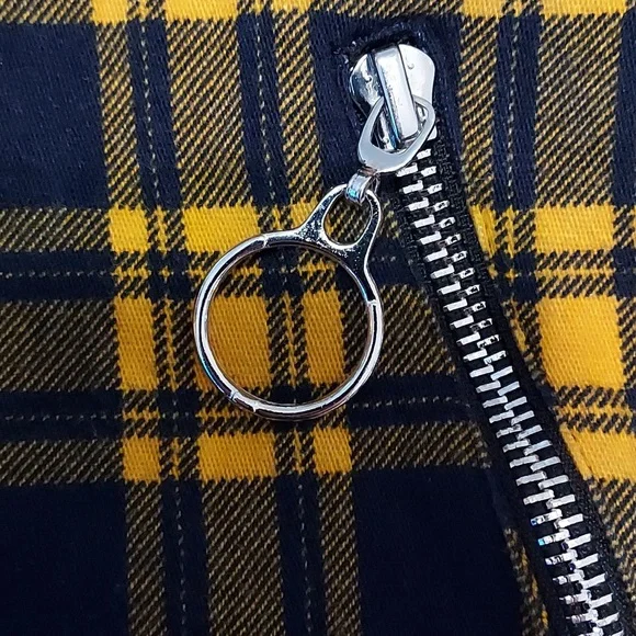 Jawbreaker Punk Pinup Rockabilly Yellow Black Plaid Cropped Jumpsuit 12/14 - XXL - Picture 4 of 9